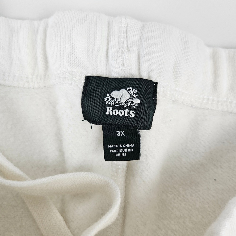 Roots original sweatpant egret white drawstring nwt, size 3X - Picture 4 of 5